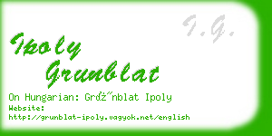 ipoly grunblat business card